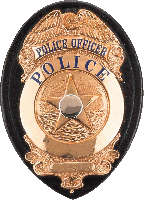 A police officer's police badge.